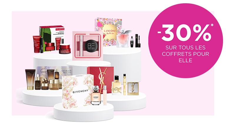 -30 % sur tous les coffrets pour elle* -30 % sur tous les coffrets pour elle*