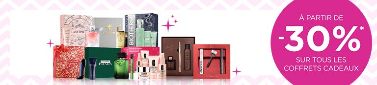 Coffrets Cadeaux: à partir de -30% sur tous les coffrets cadeaux*	 Coffrets Cadeaux: à partir de -30% sur tous les coffrets cadeaux*
