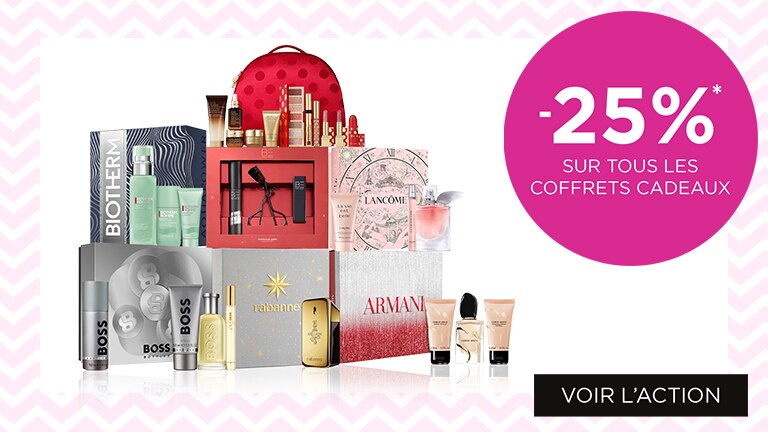 Coffrets Cadeaux: -25% sur tous les coffrets cadeaux* Coffrets Cadeaux: -25% sur tous les coffrets cadeaux*