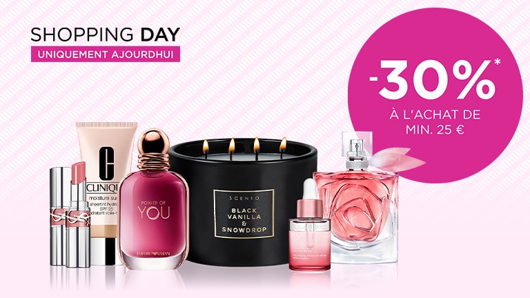 -30% sur tout l'achat de min. 25 €* -30% sur tout l'achat de min. 25 €*