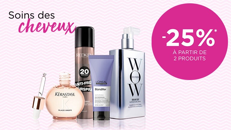 -25% à partir de 2 produits de soins des cheveux* -25% à partir de 2 produits de soins des cheveux*