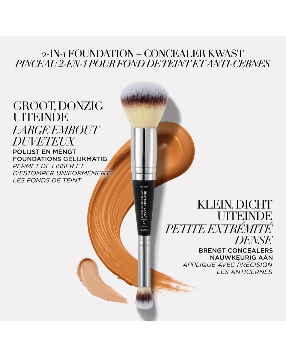 IT COSMETICS HEAVENLY LUXE™ COMPLEXION PERFECTION #7 PINCEAU FOND DE TEINT & CONCEALER 1 ST 3