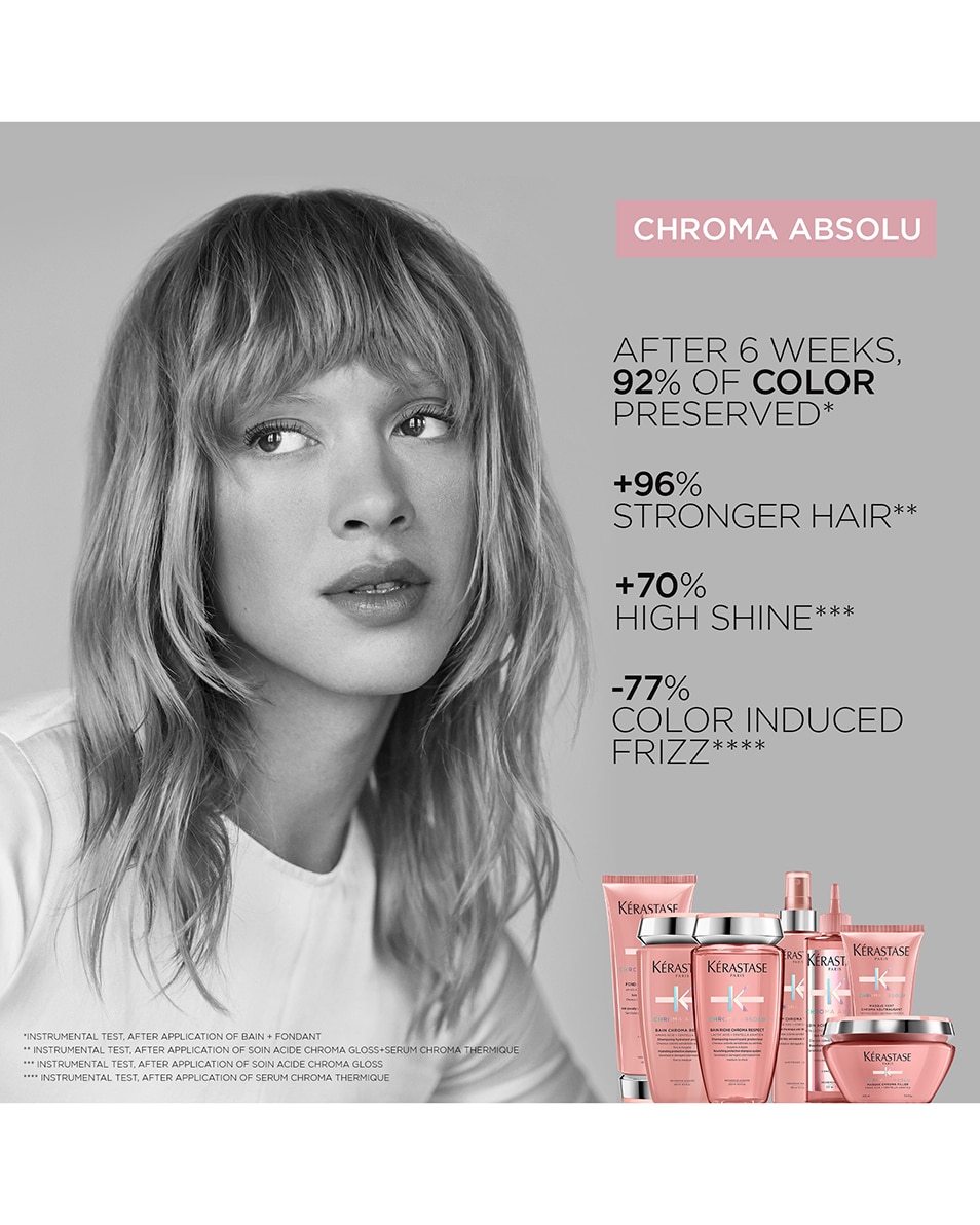 KÉRASTASE CHROMA ABSOLU BAIN CHROMA RESPECT SHAMPOING PROTECTEUR HYDRATANT CHEVEUX COLORÉS FINS 250 ML