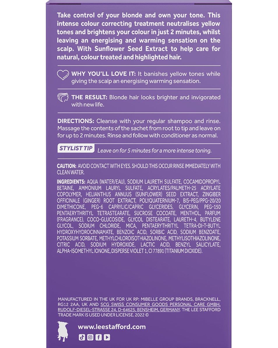 LEE STAFFORD BLEACH BLONDES PURPLE TONING HOT SHOTS 4 ST 3