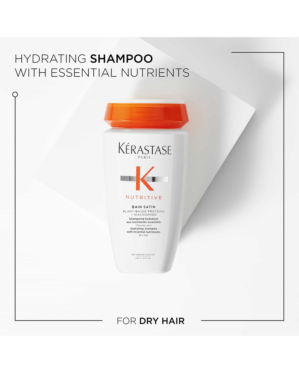 KÉRASTASE NUTRITIVE BAIN SATIN SHAMPOOING DOUX ET HYDRATANT POUR CHEVEUX SECS 250 ML 3