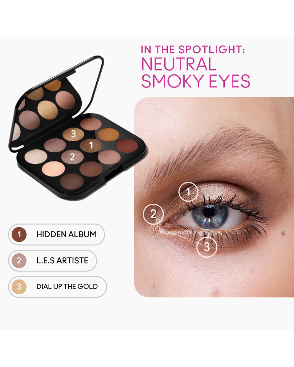 M.A.C CONNECT IN COLOUR EYE SHADOW PALETTE PALETTE FARDS À PAUPIÈRES – FINIS DIFFÉRENTS UNFILTERED NUDES 3