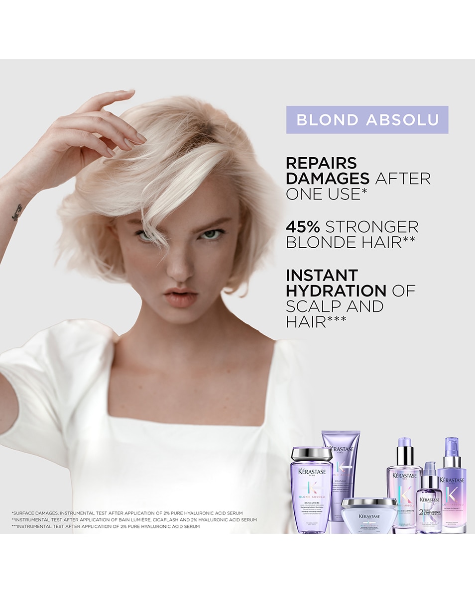 KÉRASTASE BLOND ABSOLU GECONCENTREERD SERUM 2% HYALURONZUUR SÉRUM RÉPARATEUR POUR LE CUIR CHEVELU ET LES CHEVEUX BLONDS 50 ML 3