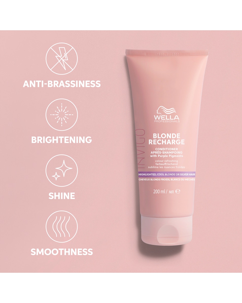 WELLA PROFESSIONALS INVIGO Blonde Recharge Cool Blonde Conditioner 200 ML 3