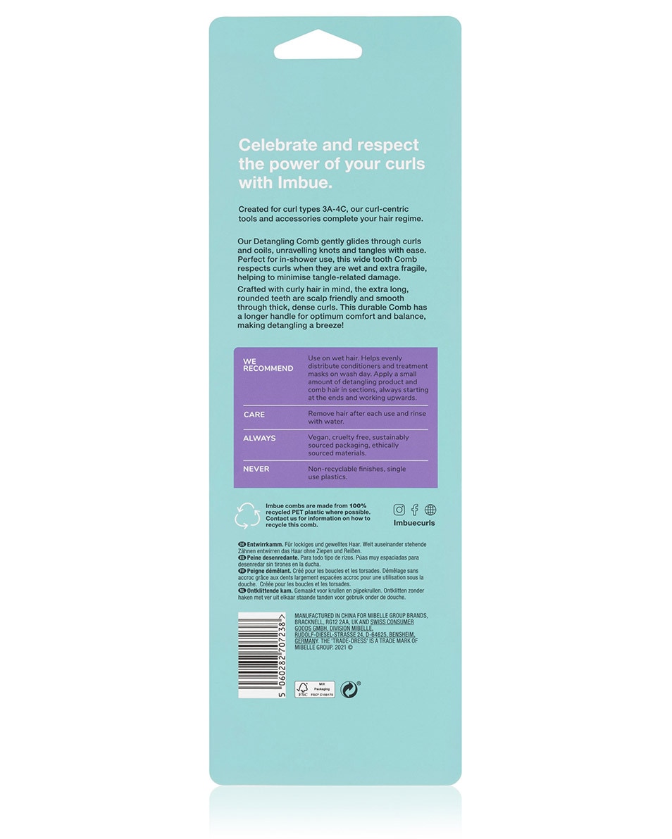 IMBUE Brushes Detangling Comb 1 ST 3