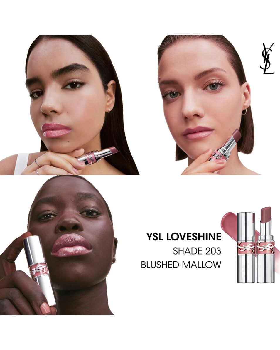 YVES SAINT LAURENT Ysl Loveshine Rouge À Lèvres Brillant & Soin - 203 203 BLUSHED MALLOW 3
