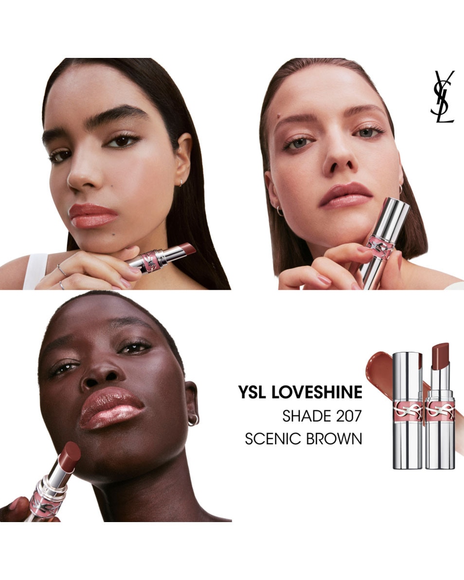 YVES SAINT LAURENT Ysl Loveshine Rouge À Lèvres Brillant & Soin - 207 207 SCENIC BROWN 3