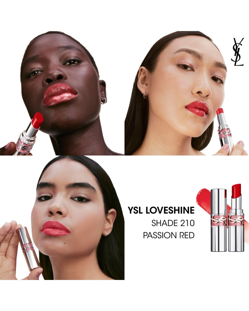 YVES SAINT LAURENT Ysl Loveshine Rouge À Lèvres Brillant & Soin - 210 210 PASSION RED 3
