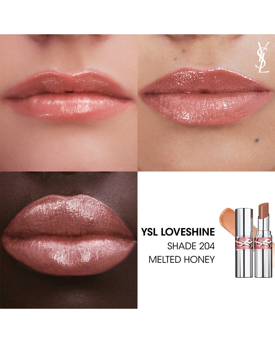 YVES SAINT LAURENT Ysl Loveshine Rouge À Lèvres Brillant & Soin - 204 204 MELTED HONEY 3