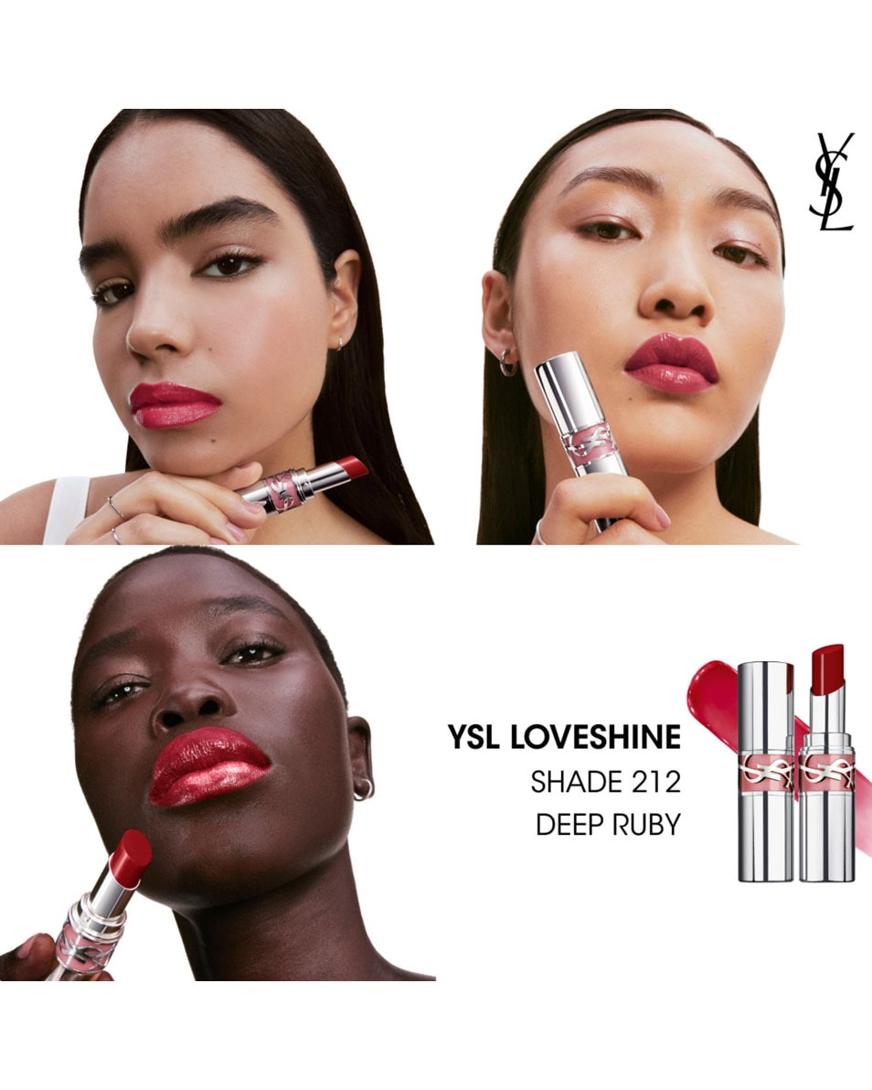 YVES SAINT LAURENT Ysl Loveshine Rouge À Lèvres Brillant & Soin - 212 212 DEEP RUBY 3