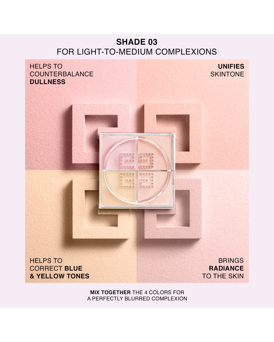 GIVENCHY COSMETICS PRISME LIBRE POUDRE LIBRE 4 COULEURS - MINI VOILE ROSÉ 3