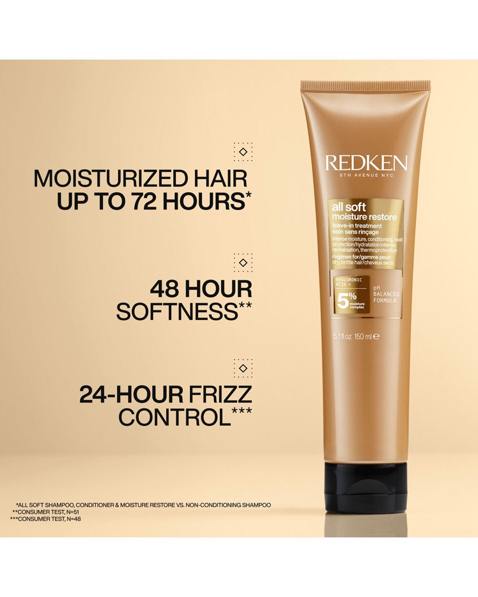 REDKEN All Soft Soin restaurateur d'hydratation - pour cheveux secs 150 ML 3