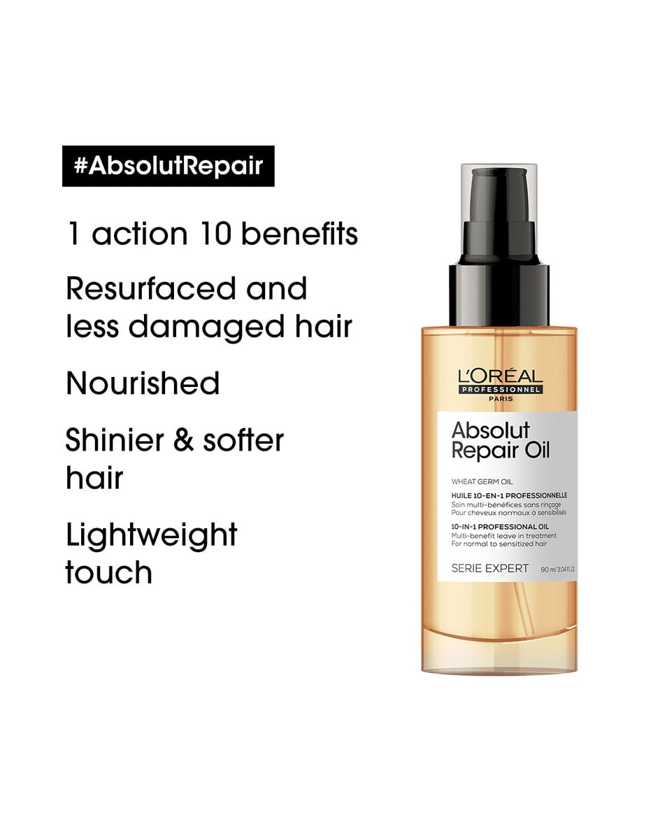 L'OREAL PROFESSIONNEL Absolut Repair Gold Huile de finition 10-EN-1 pour cheveux abîmés 90 ML 3