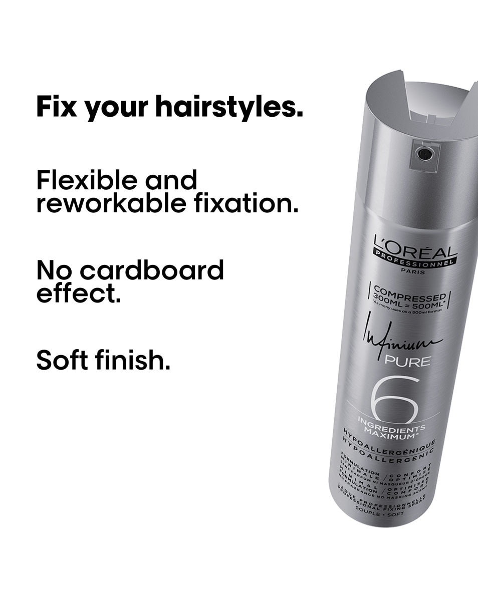 Laque hypoallergénique à fixation légère