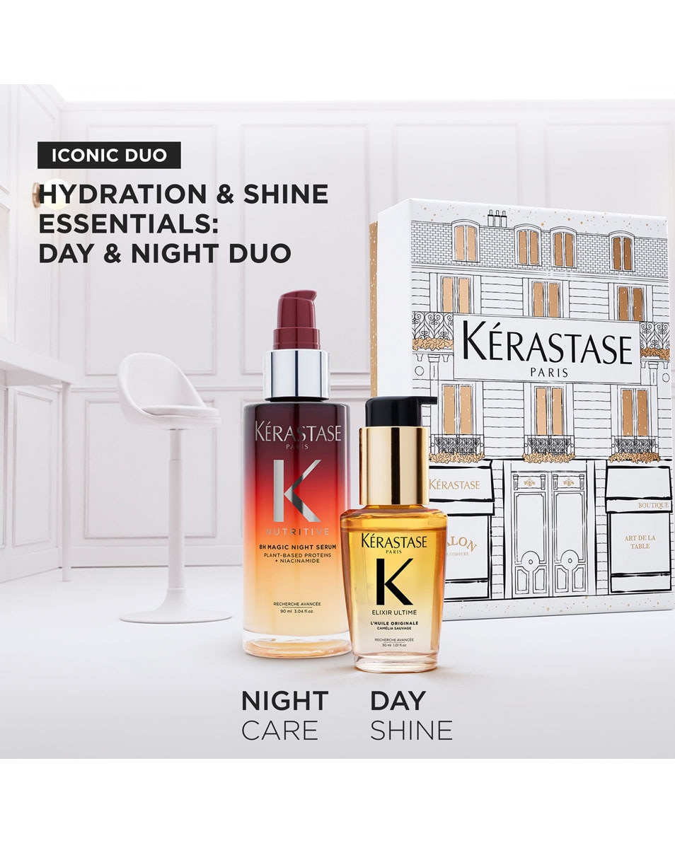 Coffret Huile et sérum de nuit - tous les types de cheveux