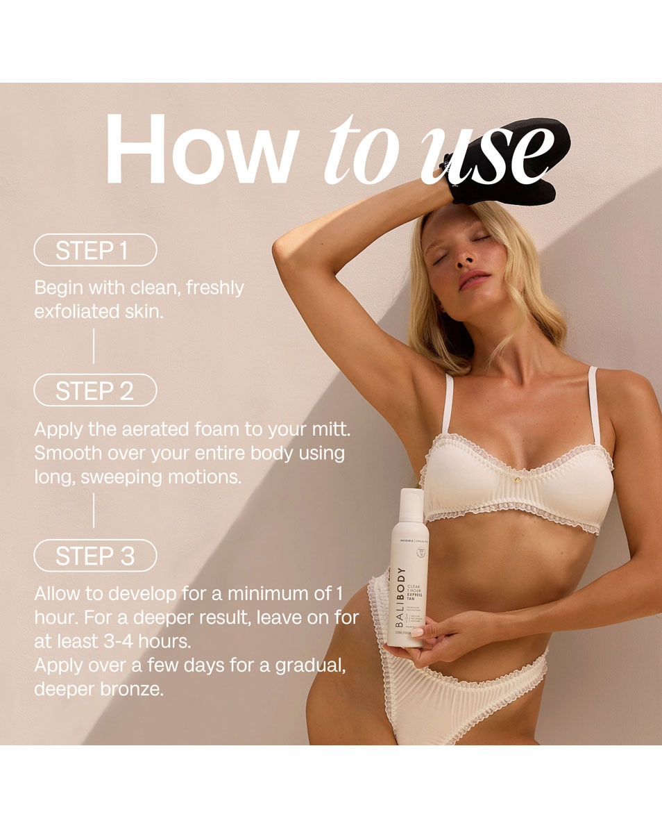 BALI BODY Clear 1 Hour Express Self Tan Autobronzant 225 ML 3