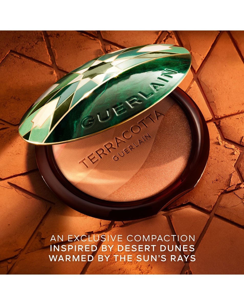 GUERLAIN TERRACOTTA Golden Dunes La Poudre Éclat Bonne Mine Naturelle Édition Limitée Moyen Doré 3