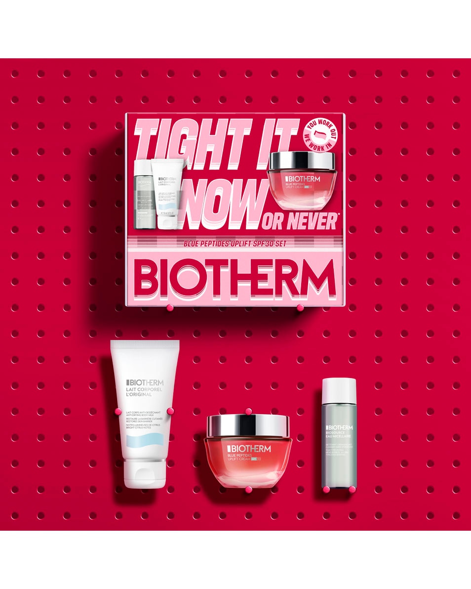 BIOTHERM Blue Peptides Skin Fitness Set Pour Femmes: TIGHT IT NOW OR NEVER – BLUE PEPTIDES UPLIFT SPF 30 SET, Routine Anti-Âge Complète 1 ST 3