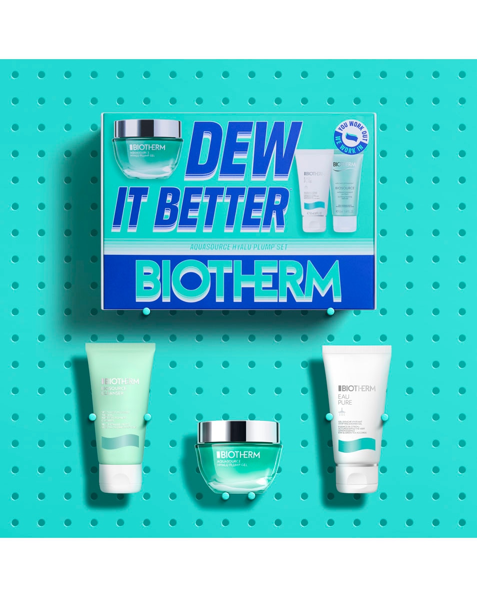 BIOTHERM Dew It Better Biotherm Skin Fitness Set Pour Femmes : DEW IT BETTER – AQUASOURCE HYALU PLUMP SET, Routine d'Hydratation Complète 1 ST 3