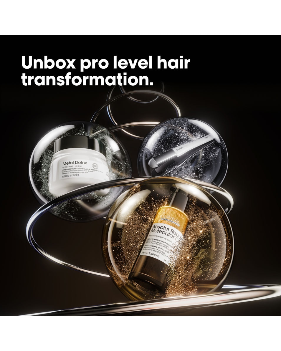 L'OREAL PROFESSIONNEL Metal Detox Giftbox Trio Tous types de Cheveux Abîmés 3 ST 3