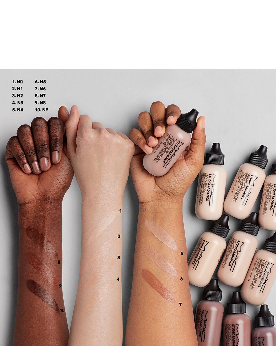 M.A.C STUDIO RADIANCE FACE AND BODY FOUNDATION RADIANT SHEER FONT DE TEINT TRANSPARENCE LUMINEUSE - WATERPROOF N2 4