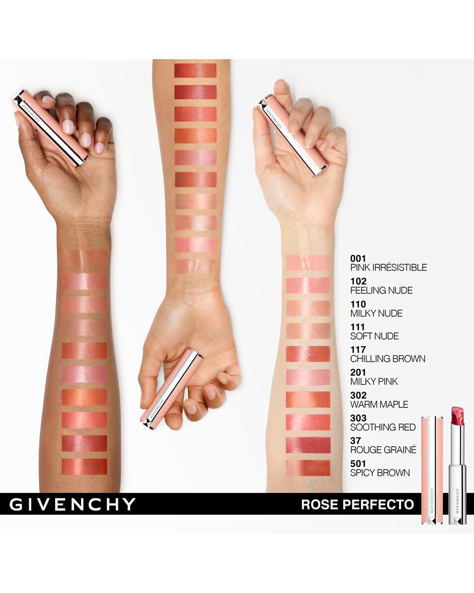 GIVENCHY COSMETICS LE ROSE PERFECTO BAUME EMBELLISSEUR DE LÈVRES 37 ROUGE GRAINÉ 3