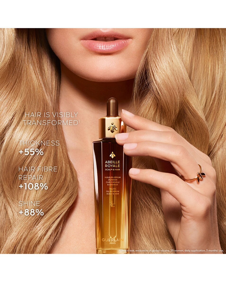 GUERLAIN ABEILLE ROYALE HUILE-EN-SÉRUM JEUNESSE CUIR CHEVELU ET CHEVEUX 50 ML 4