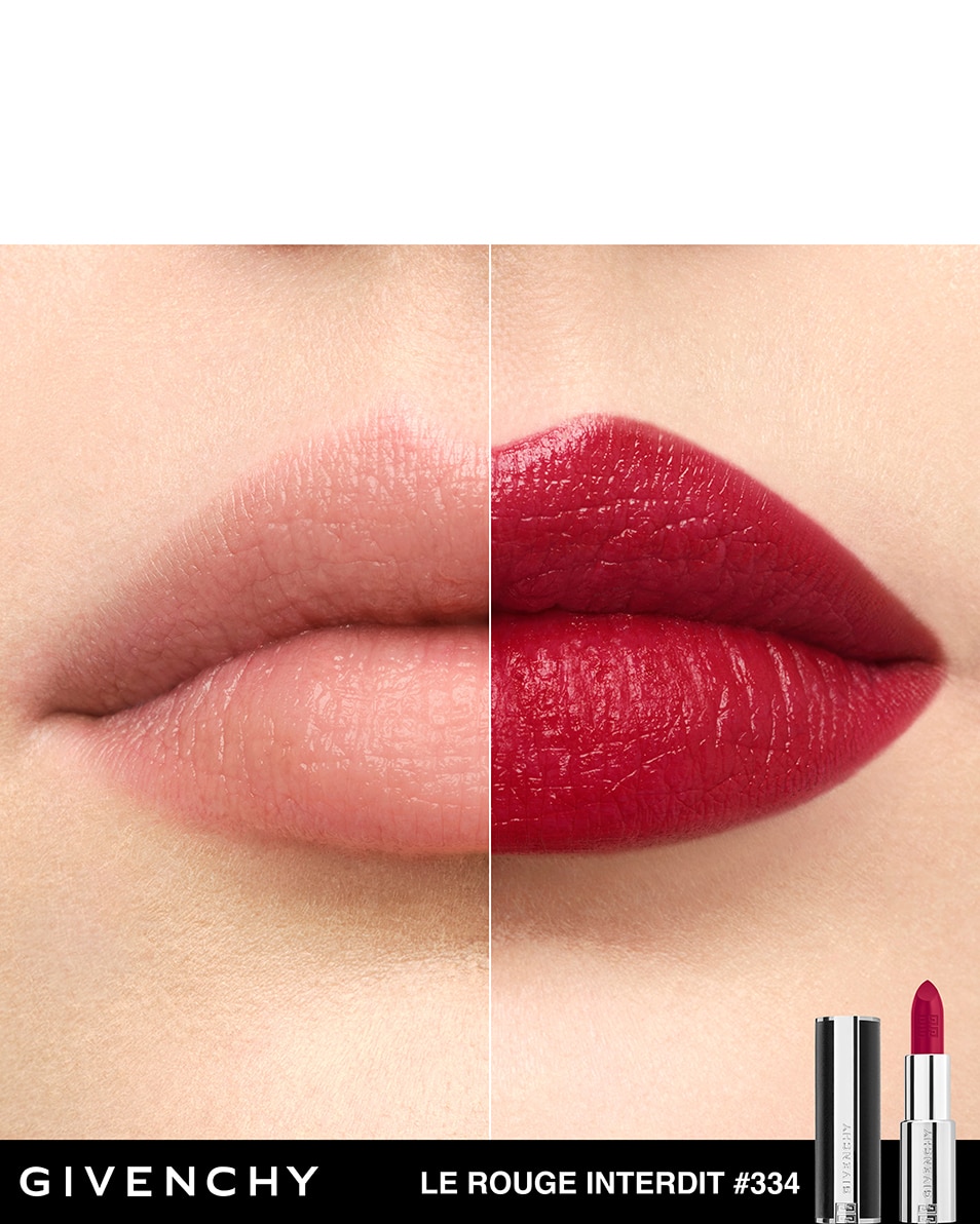 GIVENCHY COSMETICS LE ROUGE INTERDIT INTENSE SILK FINI SOYEUX & COULEUR LUMINEUSE 334 GRENAT VOLONTAIRE 3