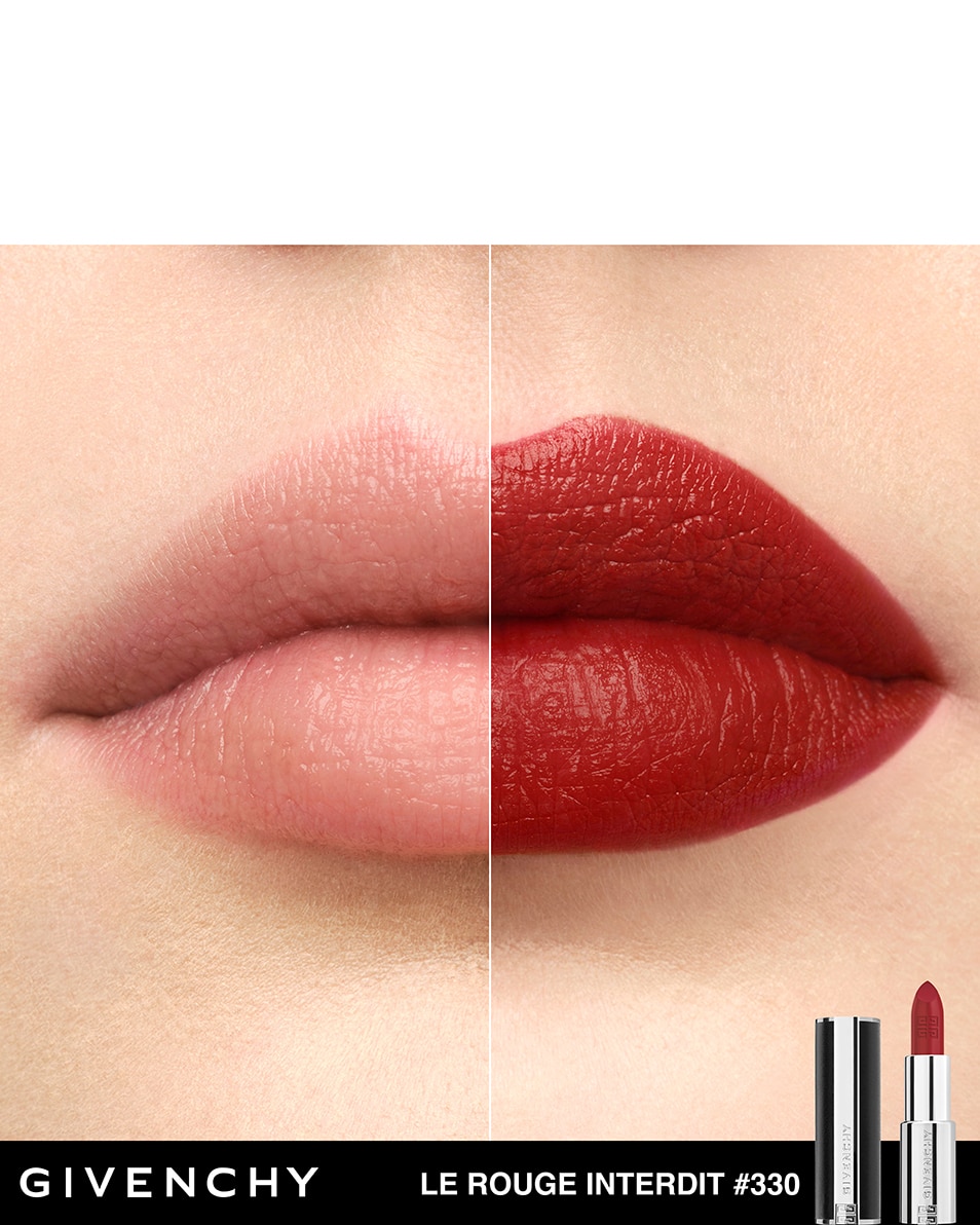 GIVENCHY COSMETICS LE ROUGE INTERDIT INTENSE SILK FINI SOYEUX & COULEUR LUMINEUSE 330 ROUGE AMBRÉ 3