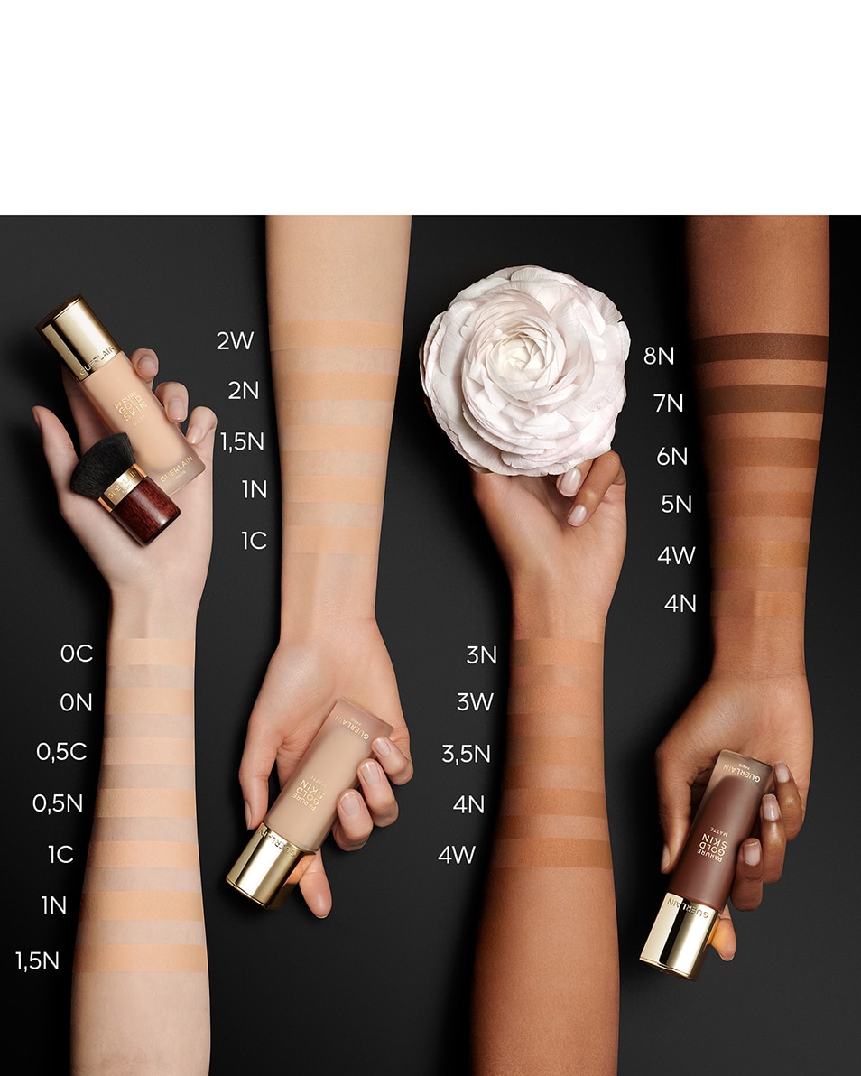 GUERLAIN PARURE GOLD SKIN MATTE FOND DE TEINT - HAUTE PERFECTION SANS TRANSFERT - SOIN & TENUE 24H 1C COOL / ROSÉ 4