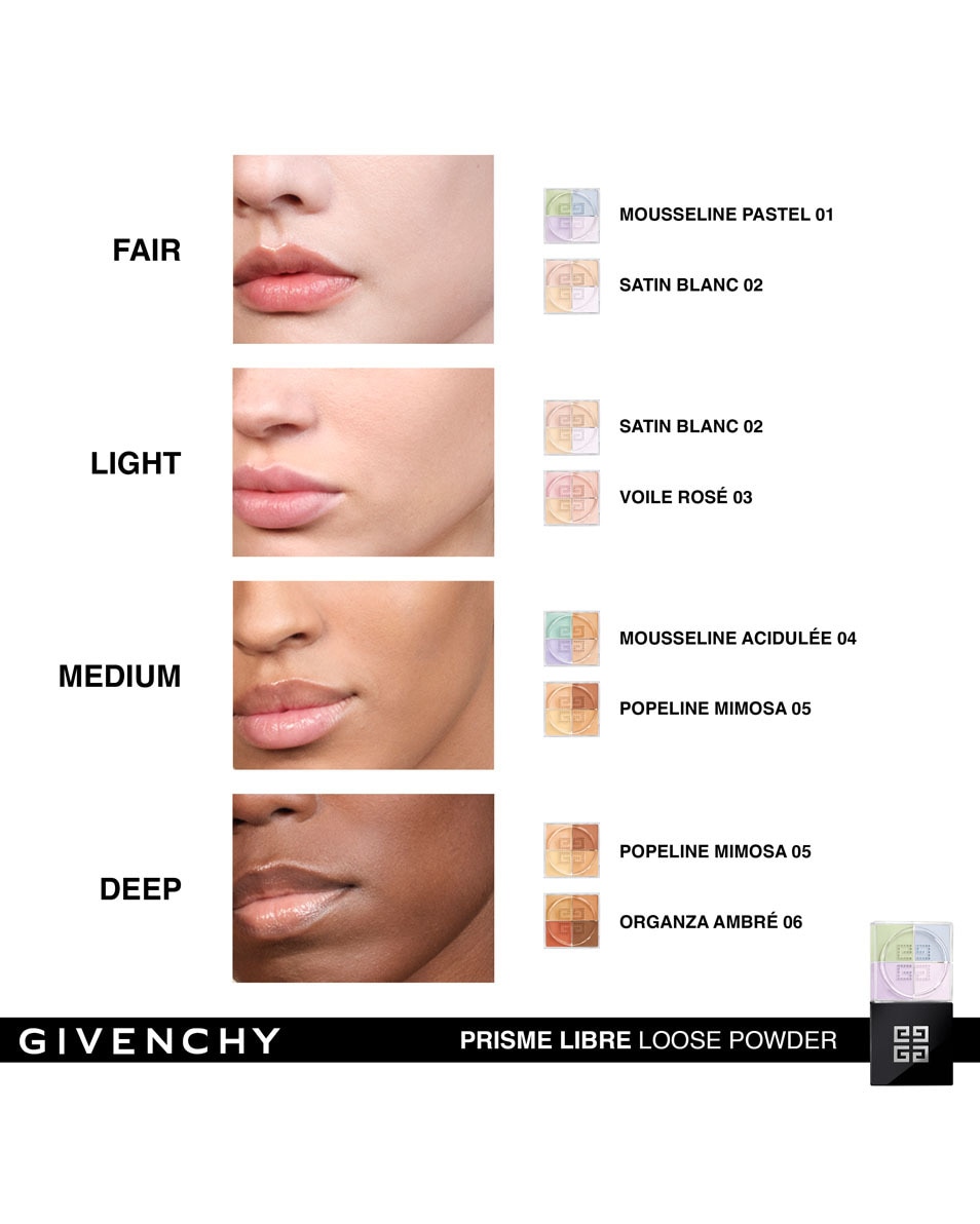 GIVENCHY COSMETICS PRISME LIBRE POUDRE LIBRE MATITÉ & ÉCLAT RÉHAUSSÉ SATIN BLANC 4