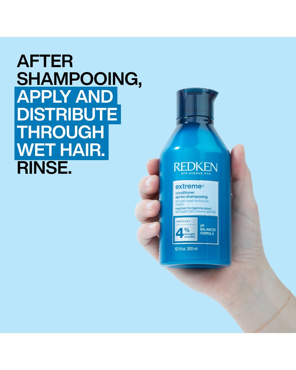 REDKEN Extreme Après-shampooing fortifiant pour cheveux abîmés et cassants 300 ML 4