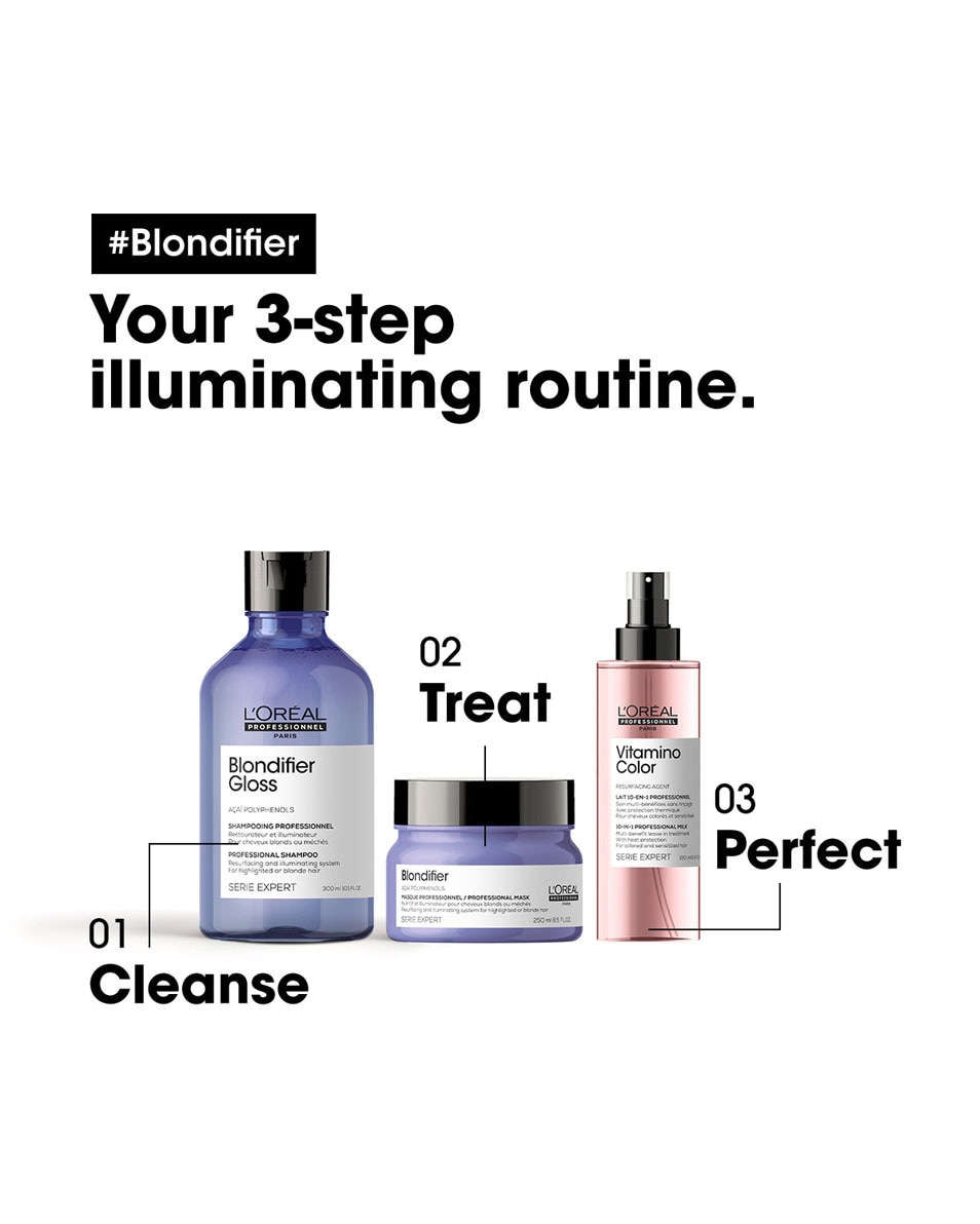 Shampooing illuminateur pour cheveux blonds et mèches