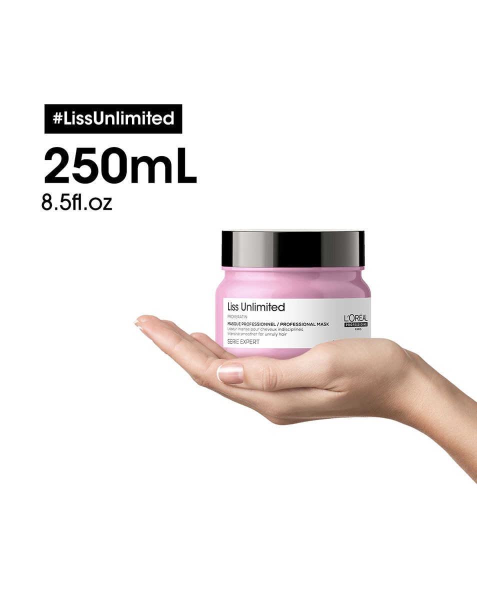 L'OREAL PROFESSIONNEL Liss Unlimited Masque pour cheveux rebelles et difficiles à coiffer 250 ML 4