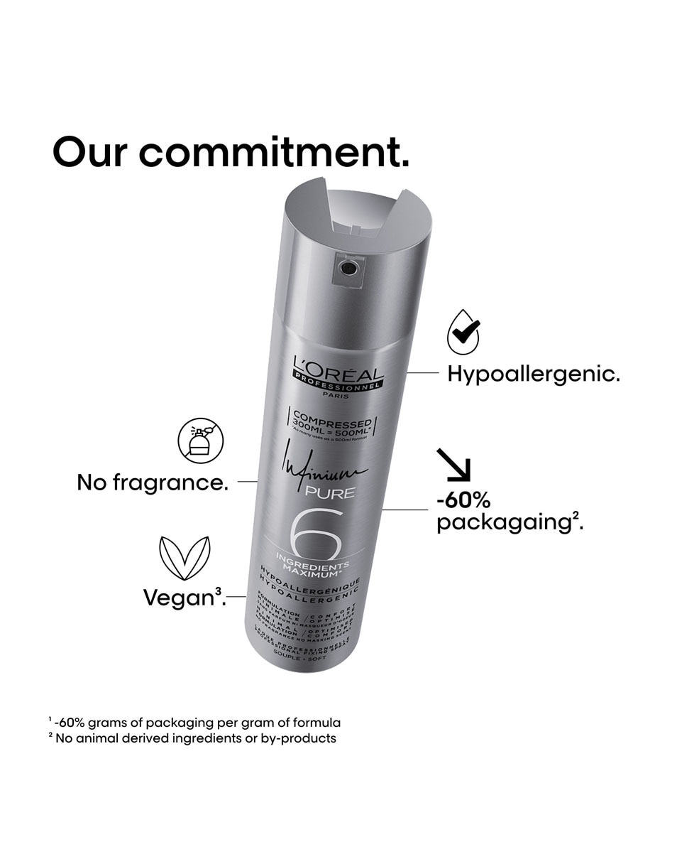 Laque hypoallergénique à fixation légère