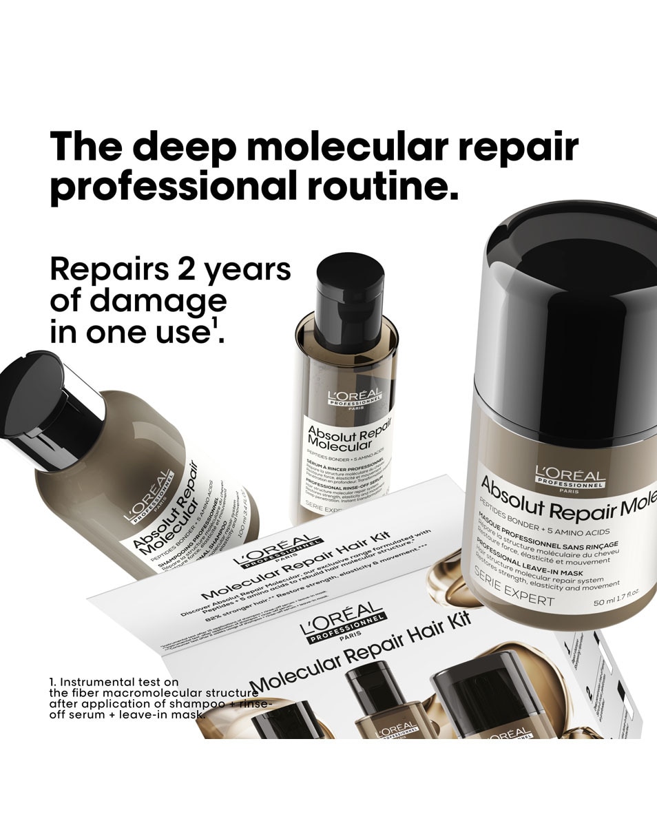L'OREAL PROFESSIONNEL Absolut Repair Molecular Hair Repair Discovery Set Shampooing, sérum, masque sans-rinçage 3 ST 4