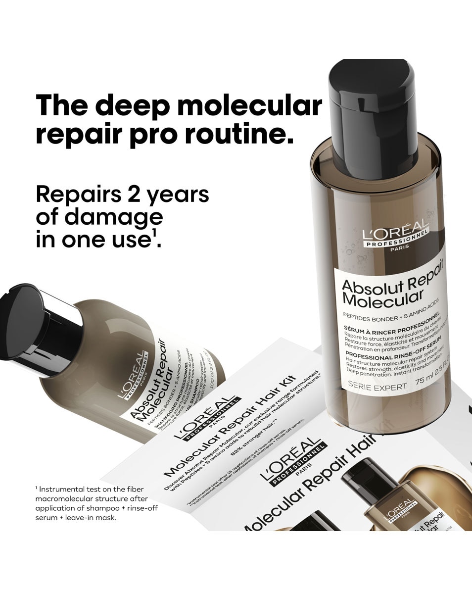 L'OREAL PROFESSIONNEL Absolut Repair Molecular Hair Repair Discovery Duo Set Shampooing et sérum à rincer 2 ST 4