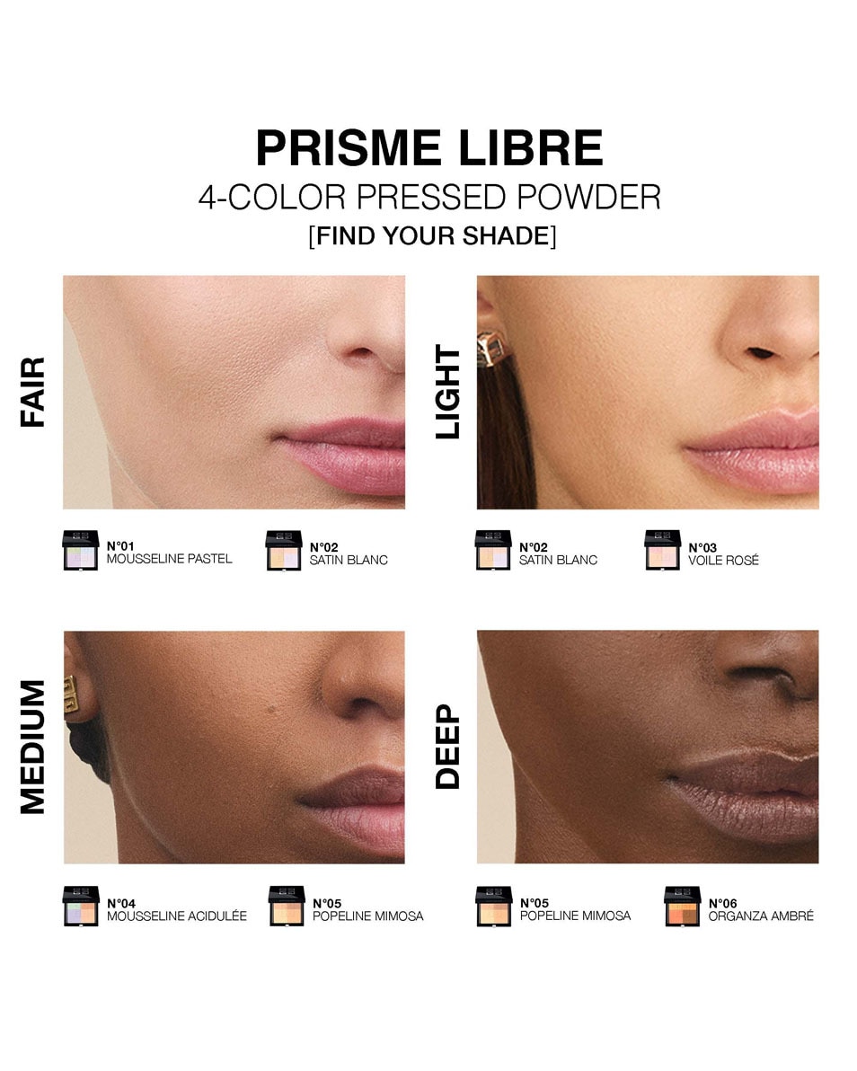GIVENCHY COSMETICS PRISME LIBRE POUDRE COMPACTE FIXATRICE MATIFIANTE ET FLOUTANTE H01 4