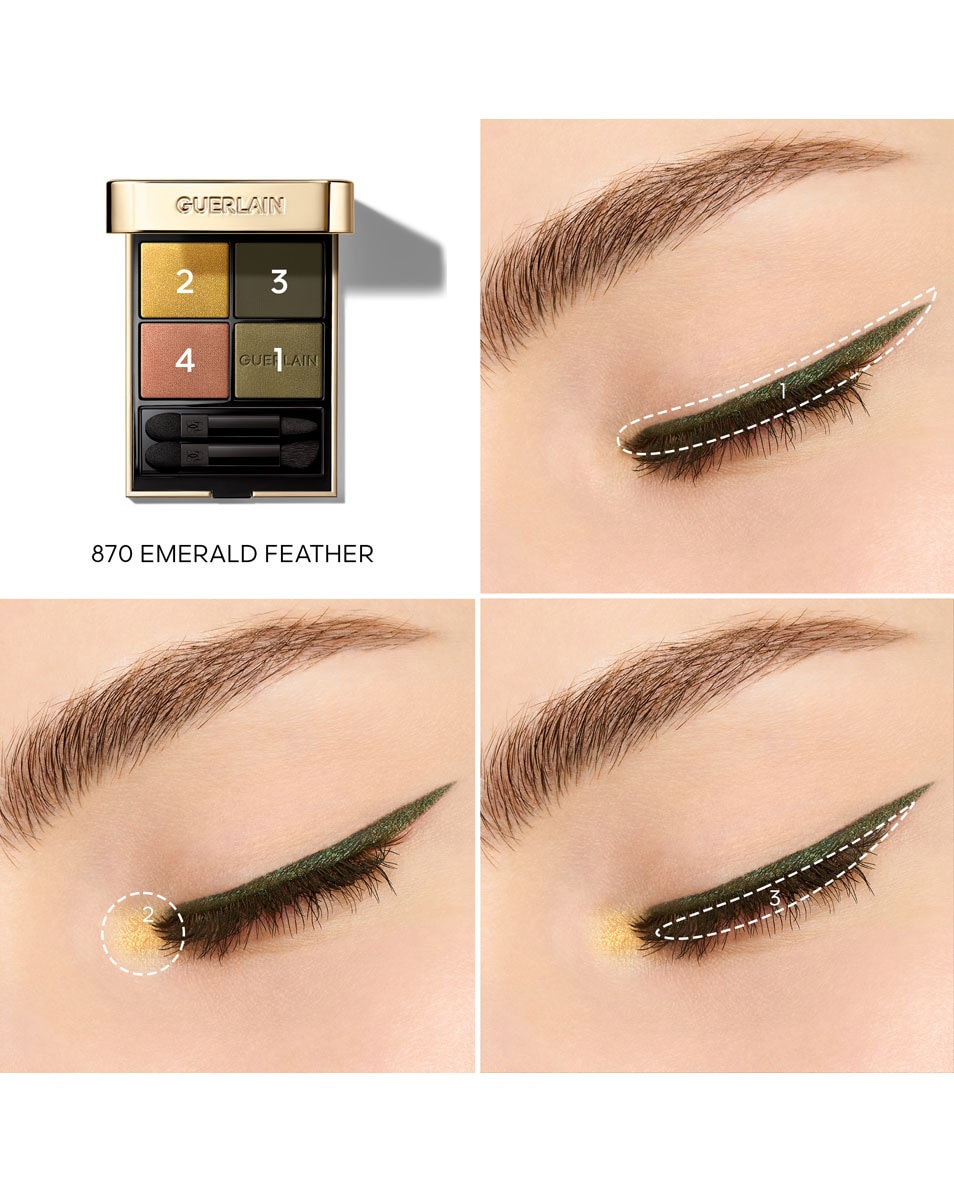 GUERLAIN OMBRES G Ombres à paupières 4 couleurs 870 Emerald Feather 4