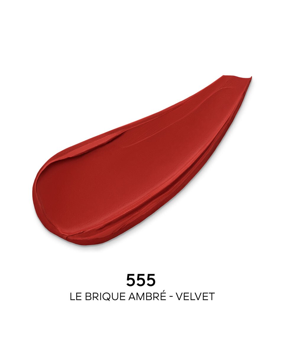 GUERLAIN ROUGE G La recharge - Le rouge à lèvres soin personnalisable 555 LE BRIQUE AMBRÉ – VELVET 4