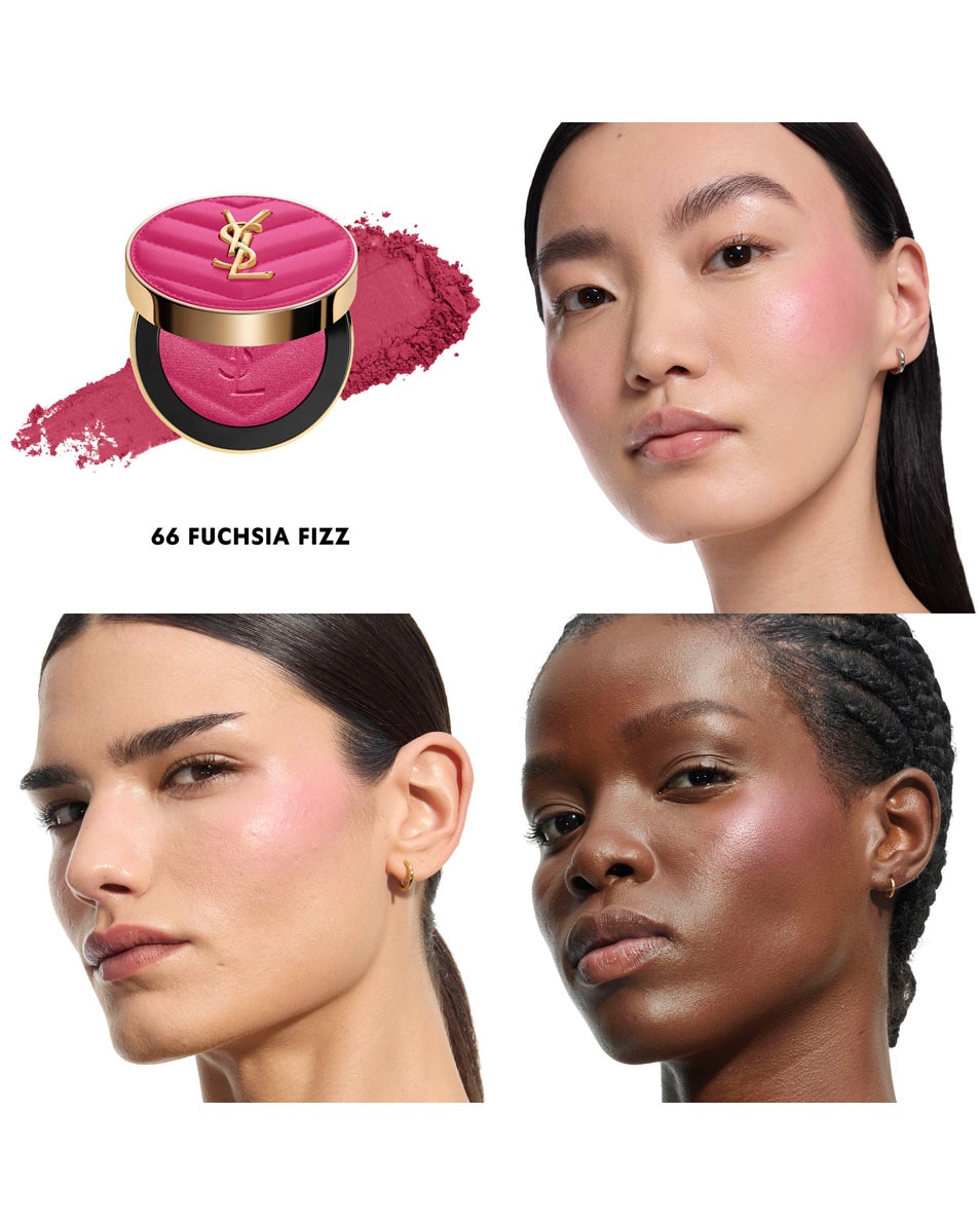 YVES SAINT LAURENT Make Me Blush Bold Blurring Blush En Poudre - Fard À Joues Ultra-Sensoriel Et Soyeux - Fini Pailleté 14 - Fuchsia Fizz 4