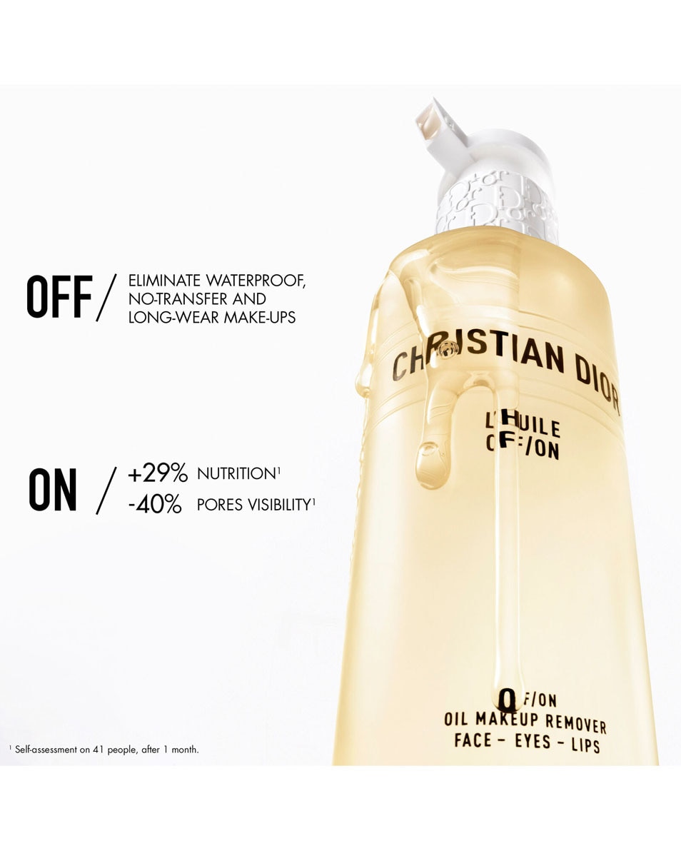 DIOR L'Huile OFF/ON - Rinse-off waterproof makeup remover oil Huile démaquillante visage, yeux et lèvres à rincer 175 ML 4