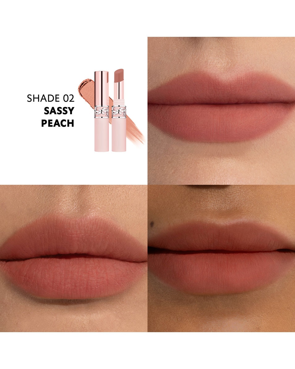 YVES SAINT LAURENT YSL LOVENUDE Lip Blusher Blush L vres Effet Floutant #02 SASSY PEACH 4