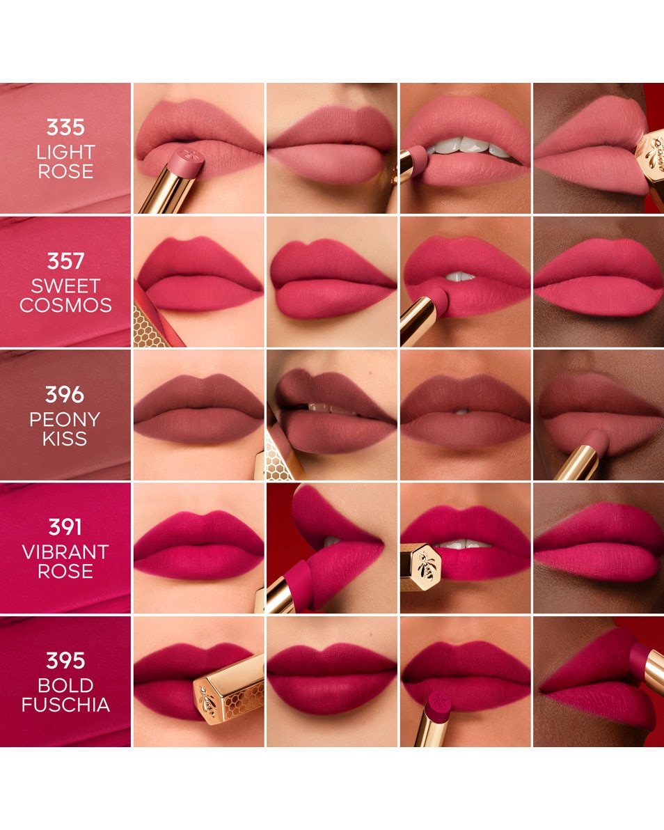 GUERLAIN Kiss Kiss Le Rouge à Lèvres Intense Au Miel 391 VIBRANT ROSE 4