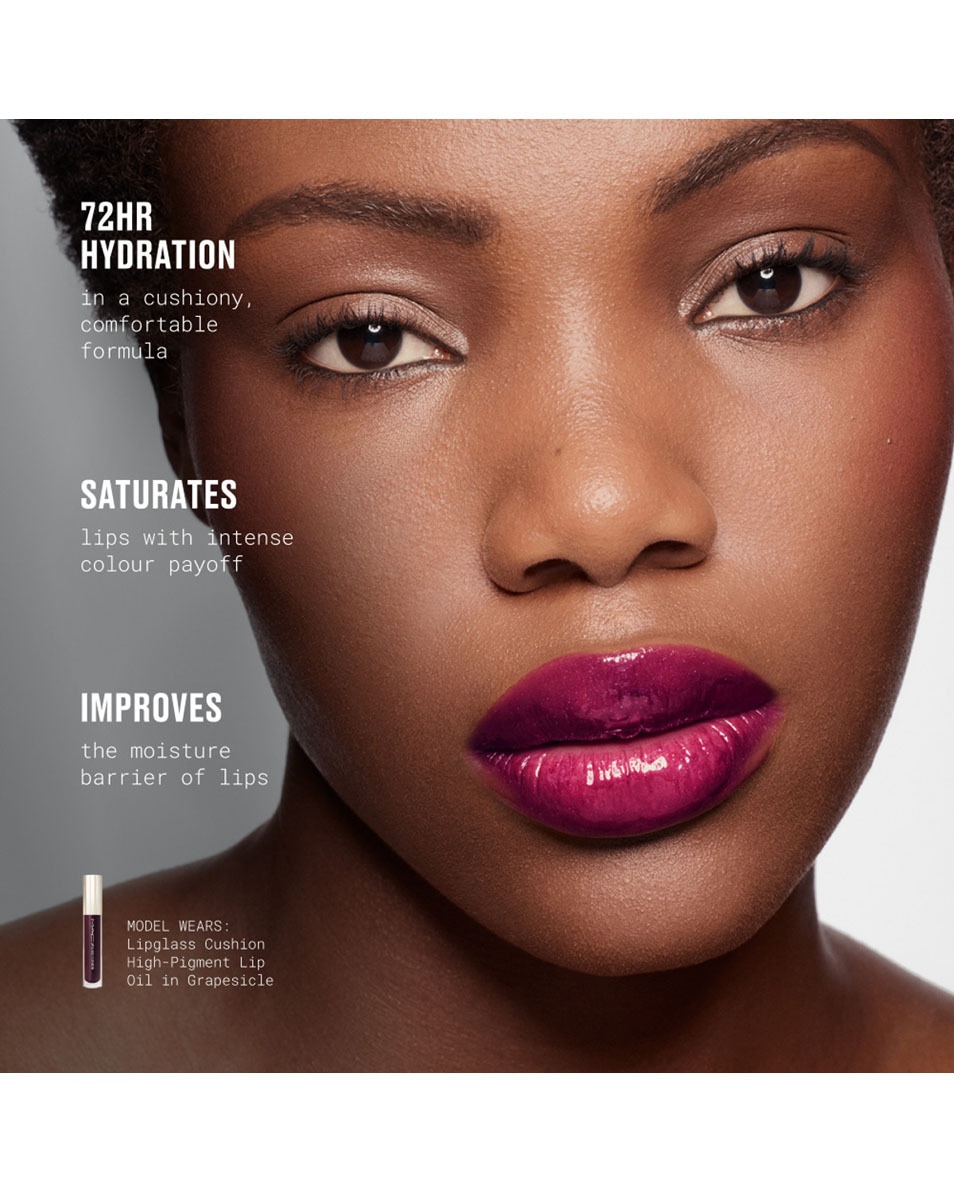 M.A.C LIPGLASS Cushion High-Pigment Oil Gloss ultra-brillant et non collant Mauvement 4
