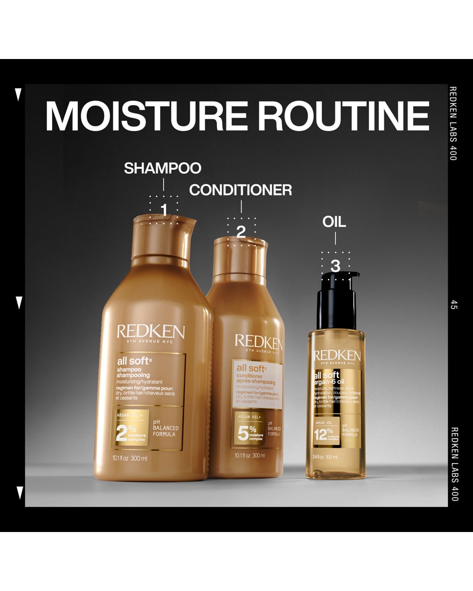 REDKEN All Soft Giftset Adoucit et hydrate les cheveux secs 3 ST 4